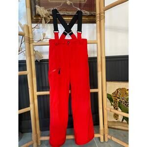 Spyder Kids 14 Red Thinsulate Ski Snow Pants w Suspenders Waterproof